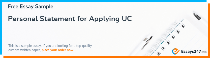 Personal Statement for Applying UC
